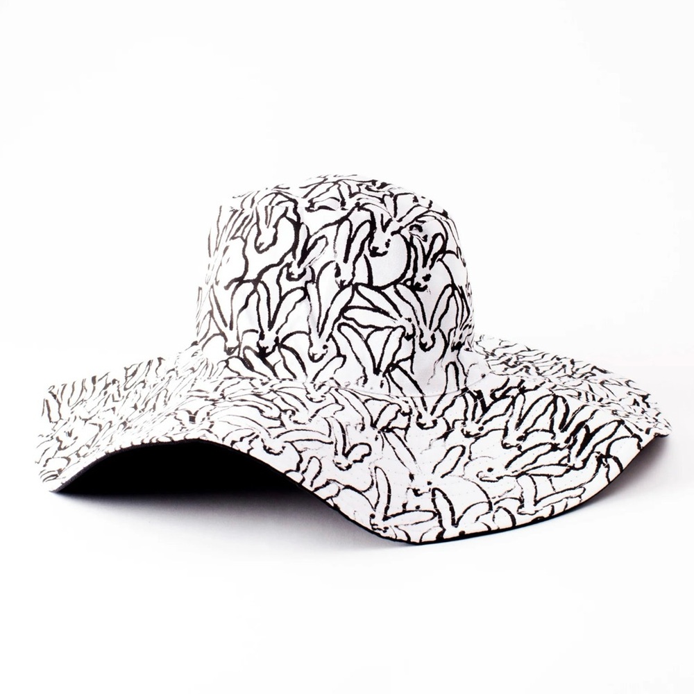 Hunt Slonem Bunny Beach Hat